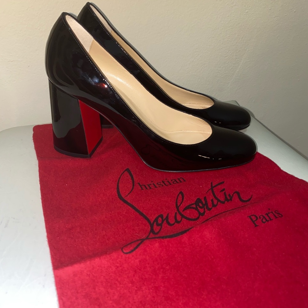 Christian Louboutin Black Baobab Chunky Heel